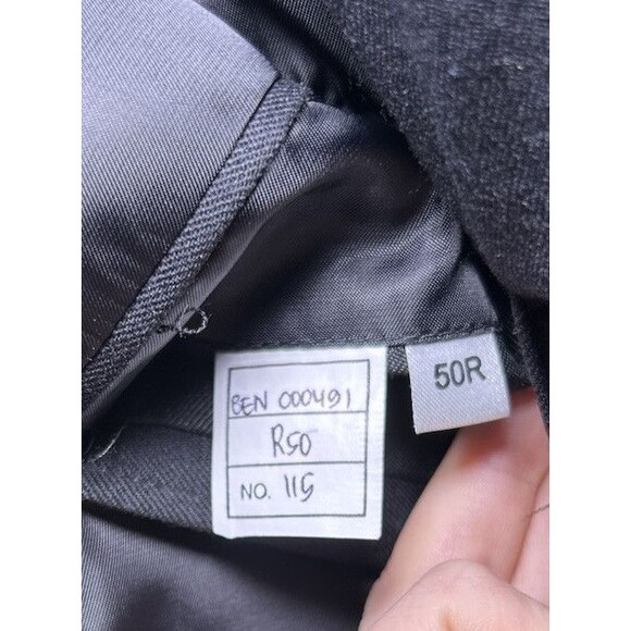 Petrocelli Men’s 2 Button Wool Blend Sports Coat Blazer RN 39566 Black Size 50R - Picture 7 of 10